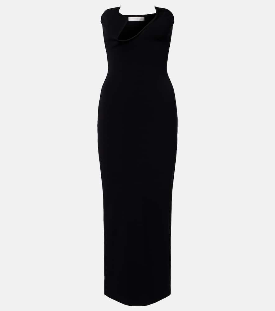 Odessa embellished ribbed-knit midi dress