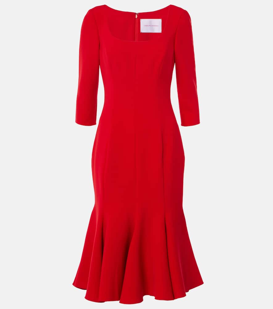 Crêpe midi dress