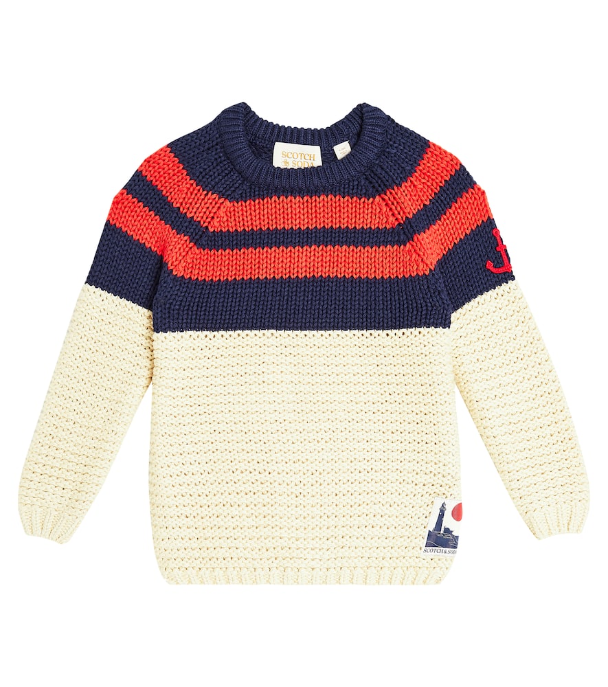 Scotch & Soda Kids Colorblocked cotton sweater
