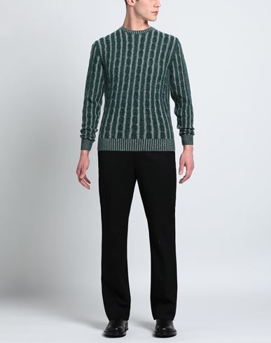 Man Sweater Green Size M Merino Wool