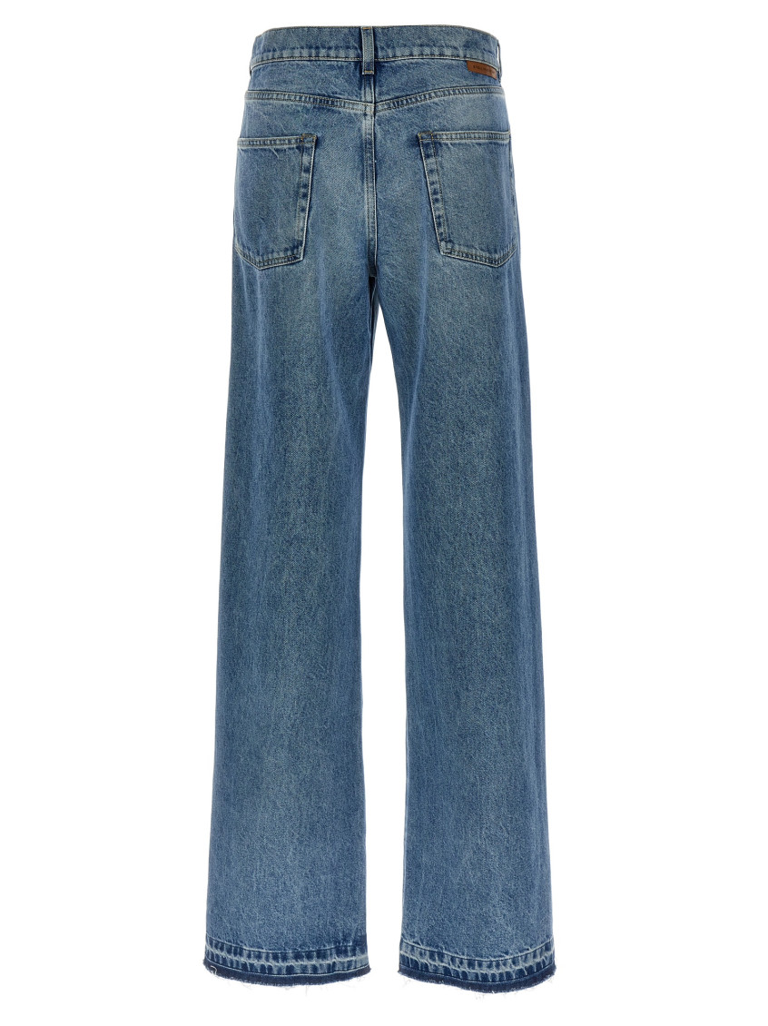Straight-leg Jeans With Contrasting Panels