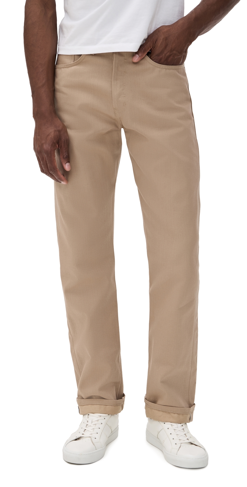 True Guy Selvedge Slacks Beige