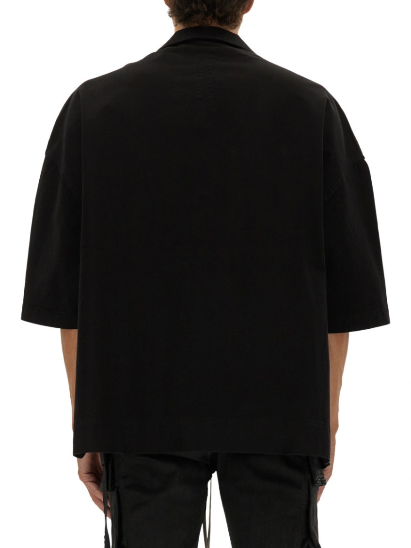 Black Oversized Solid Shirt