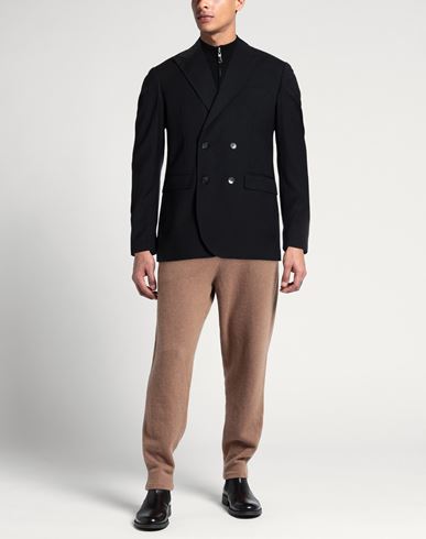 Man Blazer Black Size 38 Polyester, Viscose, Elastane