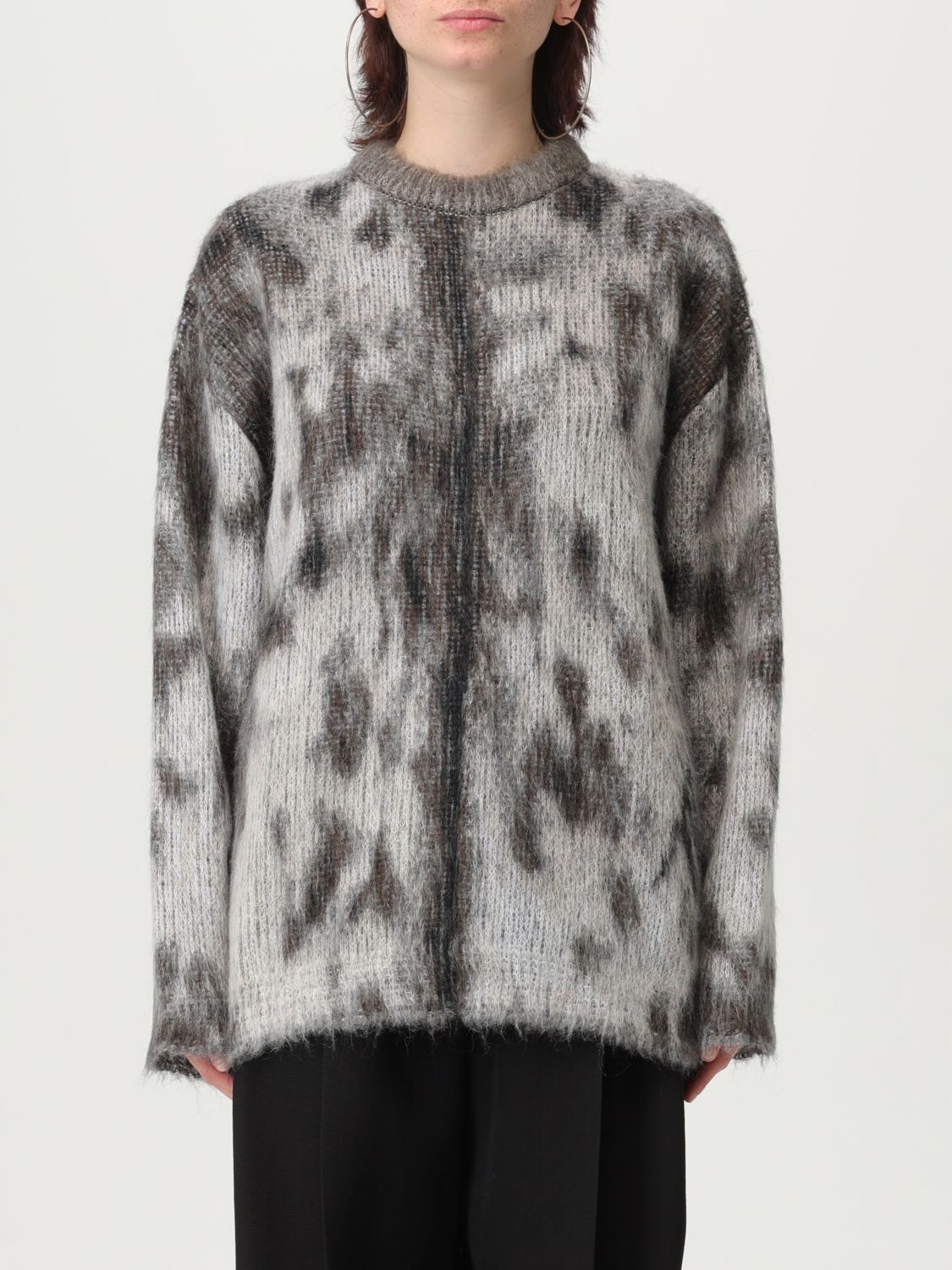 Jacquard-knit sweater - Grey