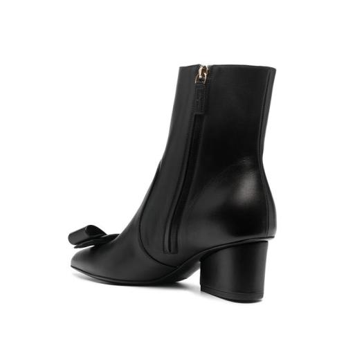 Viva bow-detail boots - Black