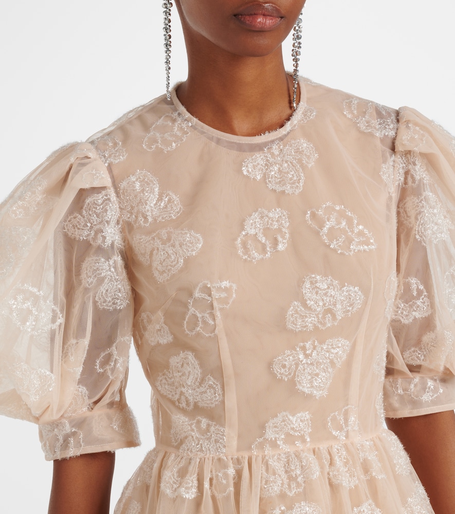 Embroidered midi dress