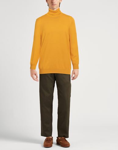 Drumohr Man Turtleneck Marigold Size 44 Merino Wool