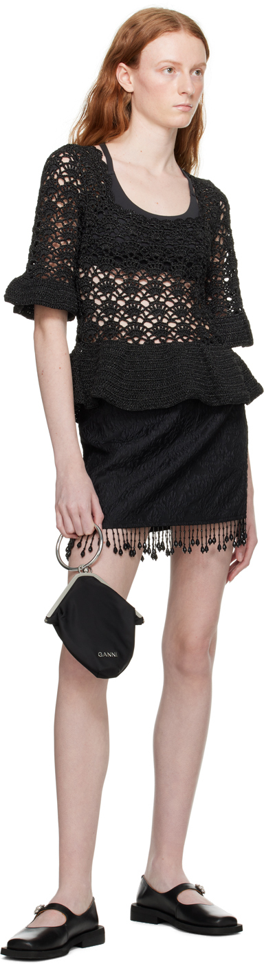 Black crochet blouse