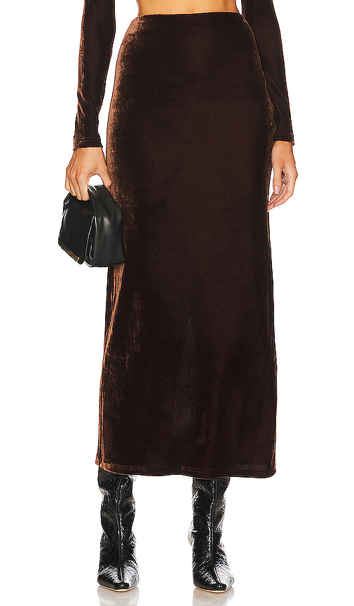 House of Harlow 1960 x REVOLVE Ovelia Skirt in Chocolate. L. Also in M, S, XL