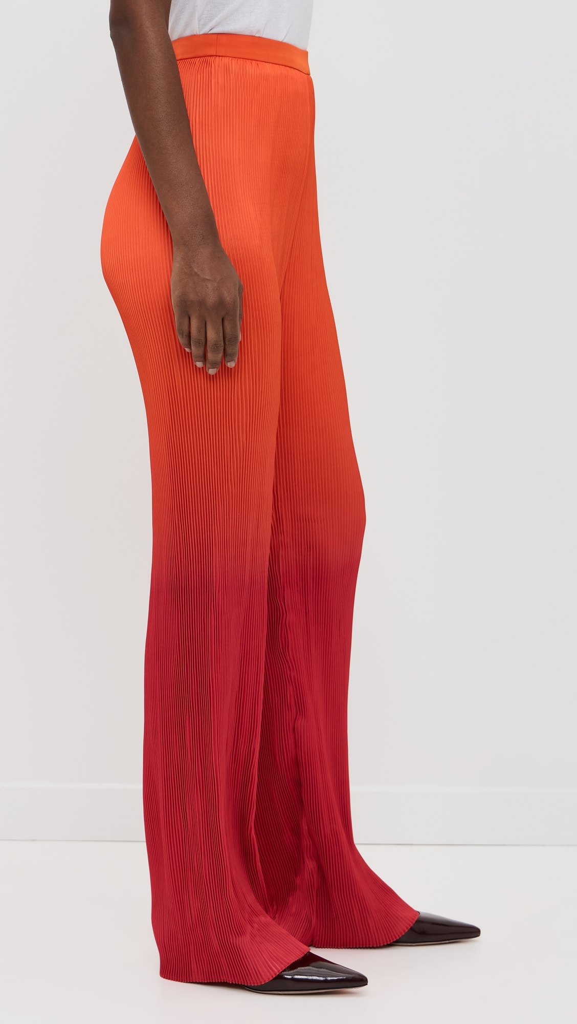 Atti Pleated Pants Adwa Red Print