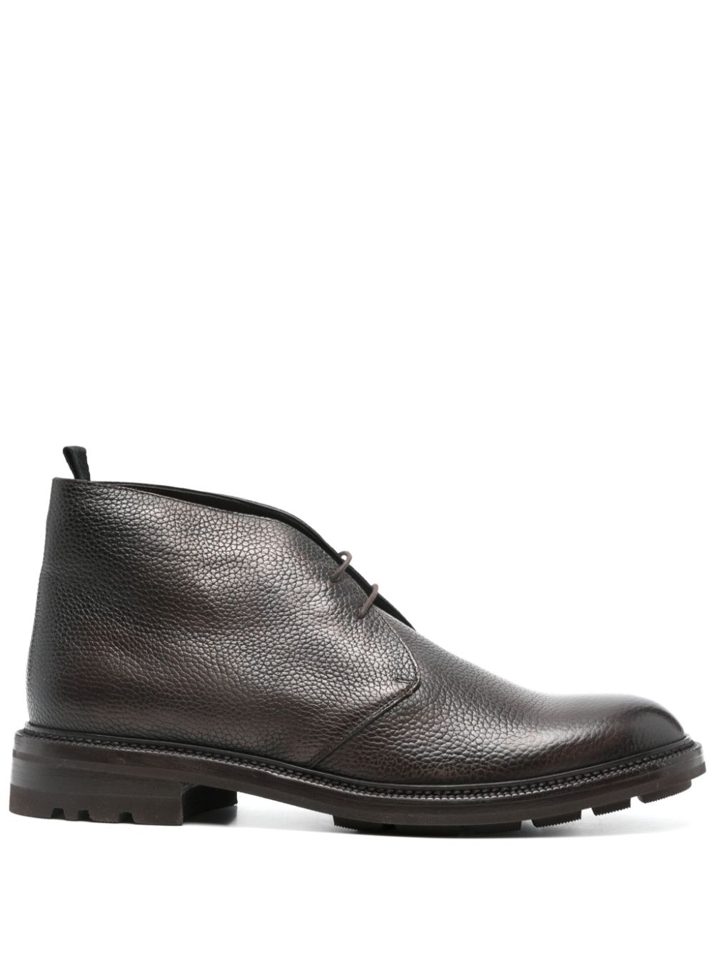 Leather ankle boots - Brown