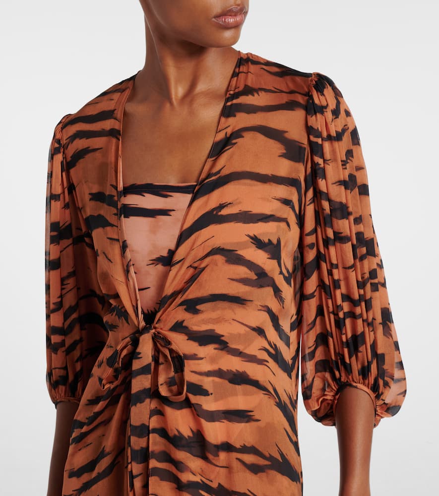 Adriana Degreas x Sabine Getty printed silk kaftan