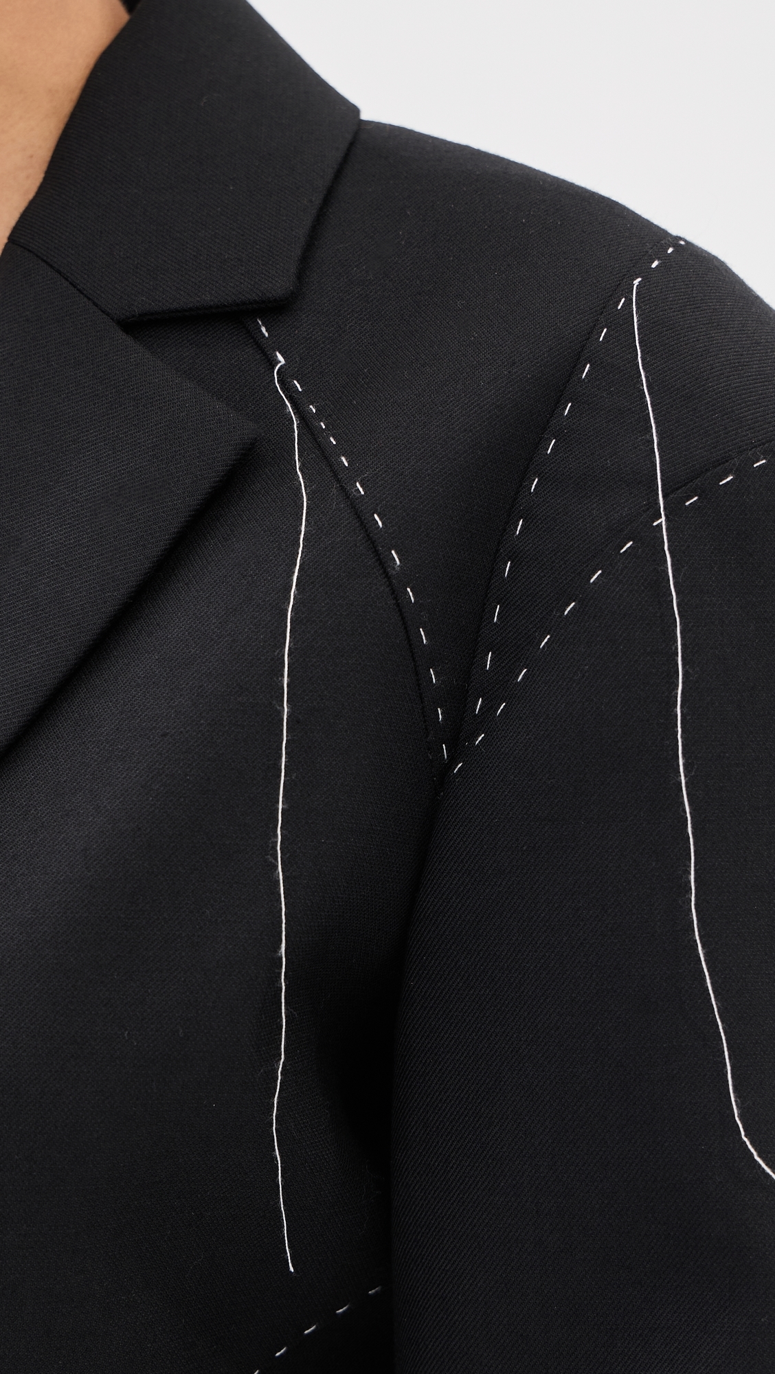 Stitch Fitted Blazer Black