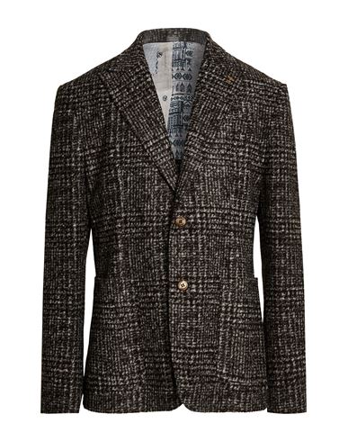 Man Blazer Brown Size 36 Acrylic, Virgin Wool, Polyester