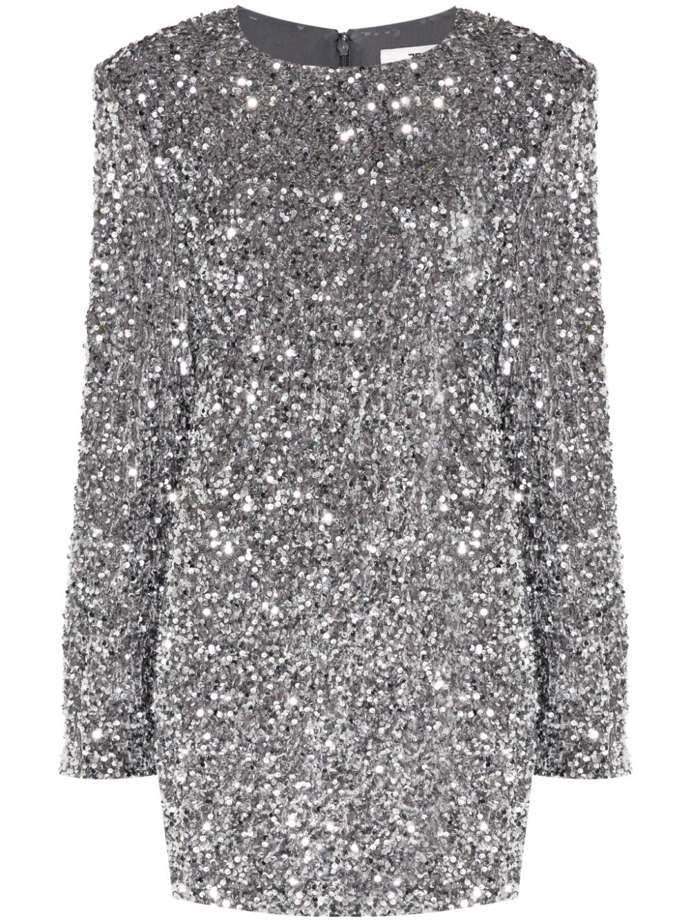 Sequinned chenille mini dress - Grey