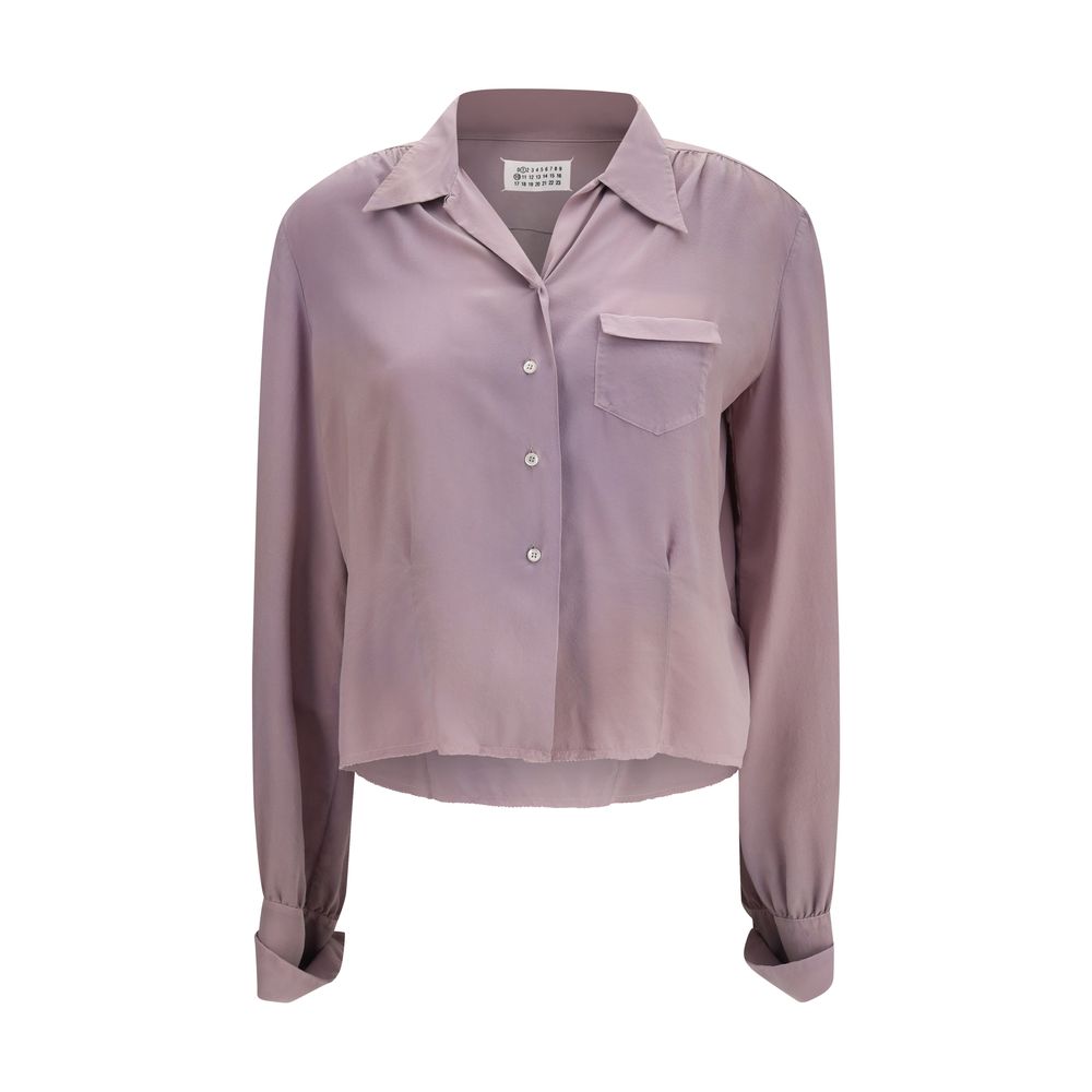 Silk Crêpe de Chine Blouse — Purple