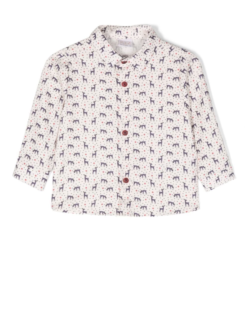 Graphic-print long-sleeve shirt - Neutrals