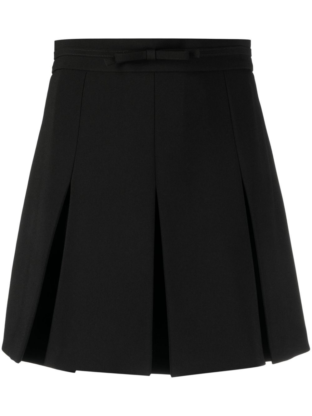 Bow-detail pleated miniskirt - Pink