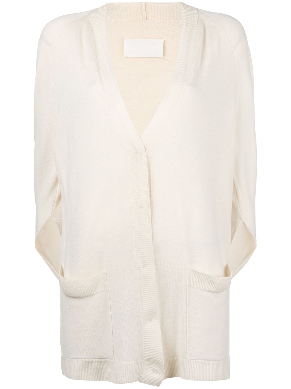 2007 cape-sleeve cardigan - Neutrals