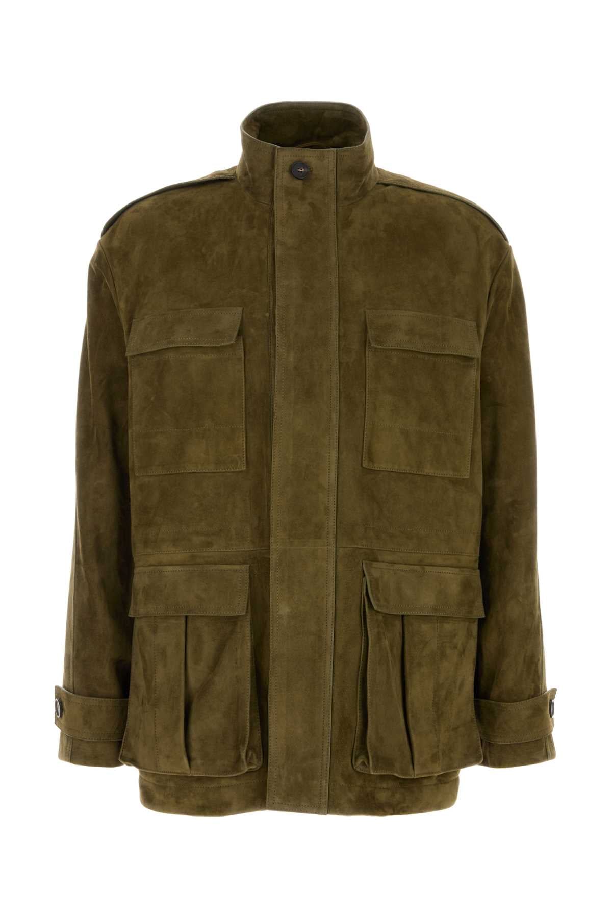 Suede Field Jacket Jacket — Green