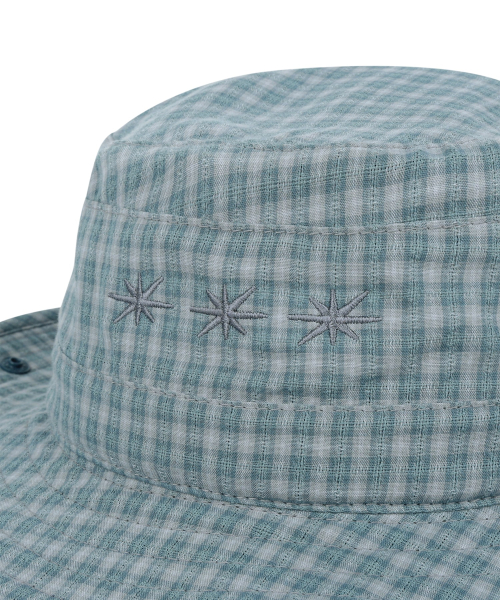 Check Pioneer Bucket Hat Blue