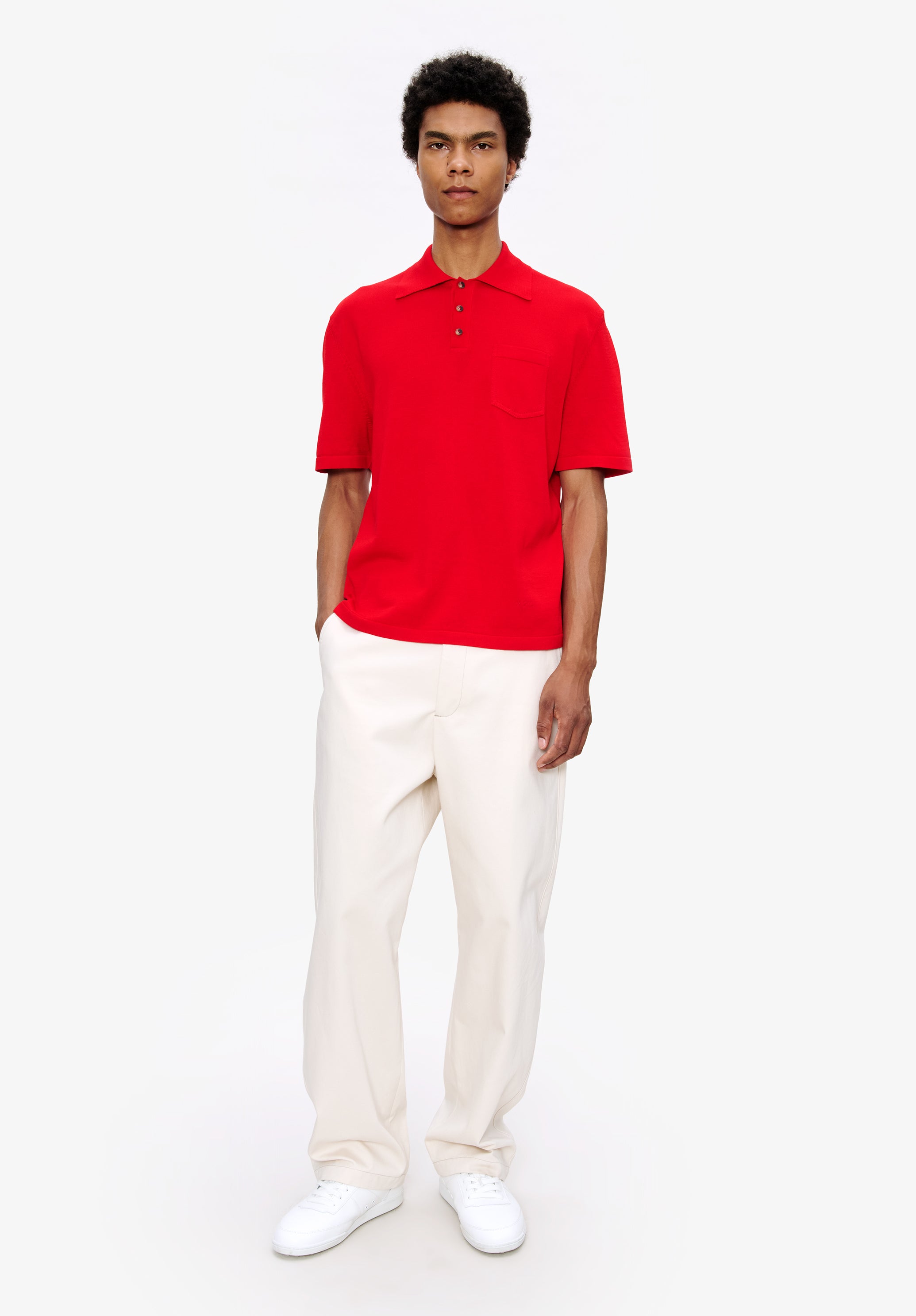 A. P.C. Men's Colin polo shirt Size: Small in Red