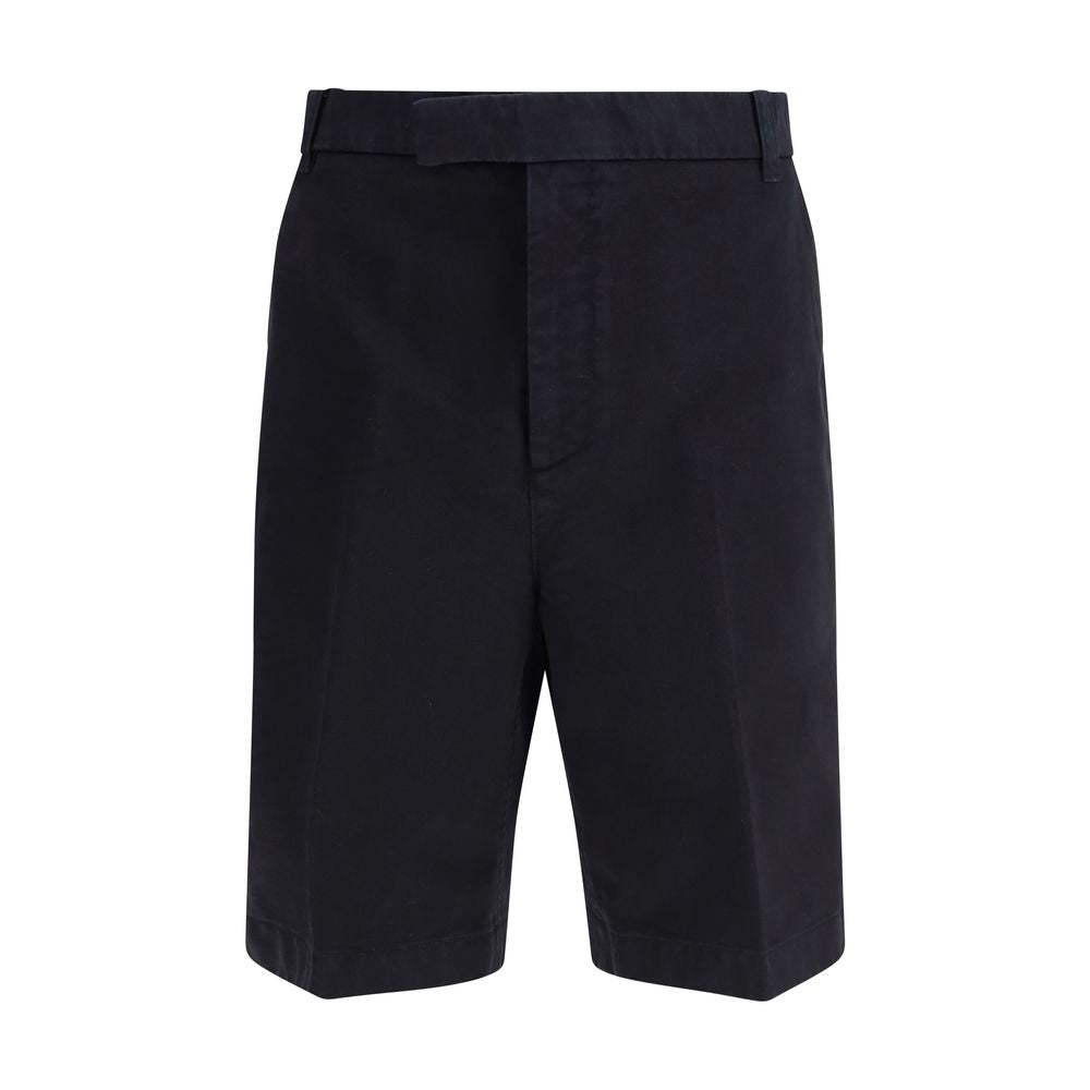 Typewriter Cloth Bermuda Shorts — Blue
