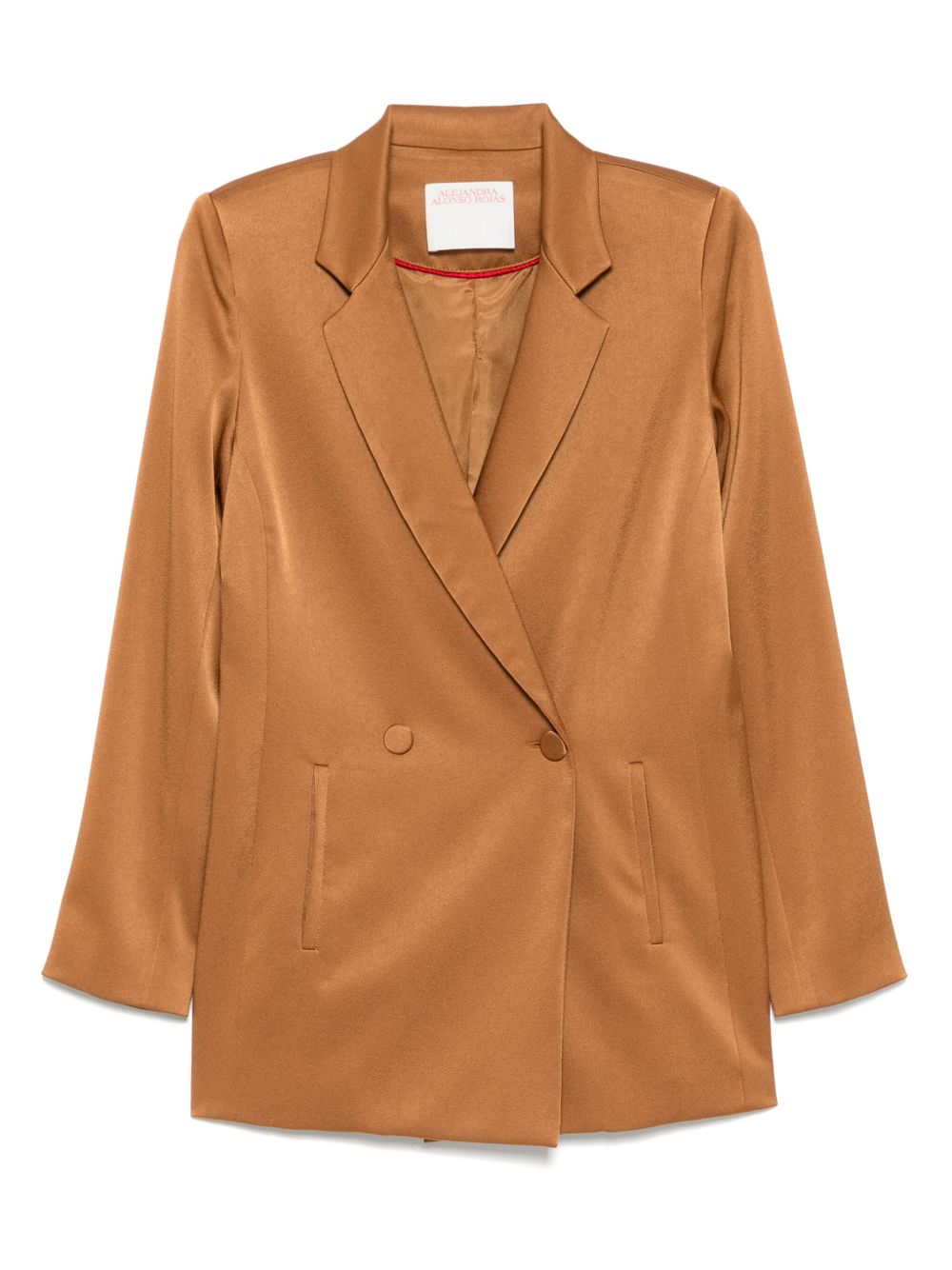 Alejandra Alonso Rojas satin blazer - Brown