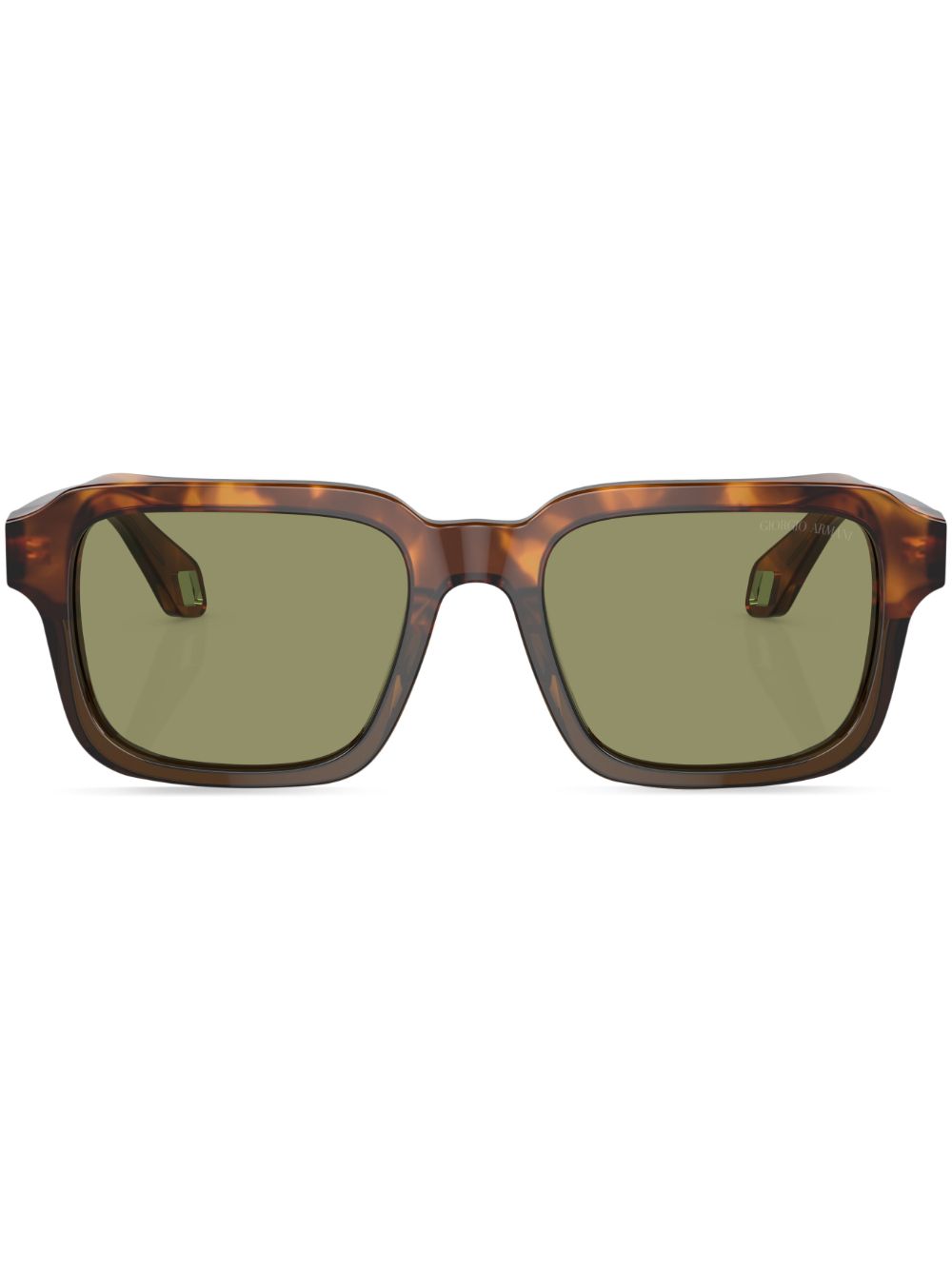Tinted-lens rectangle-frame sunglasses - Brown