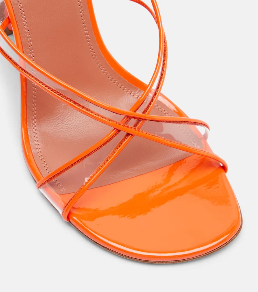 Lena 90 leather-trimmed mules
