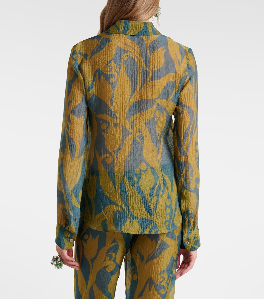 Printed silk shirt