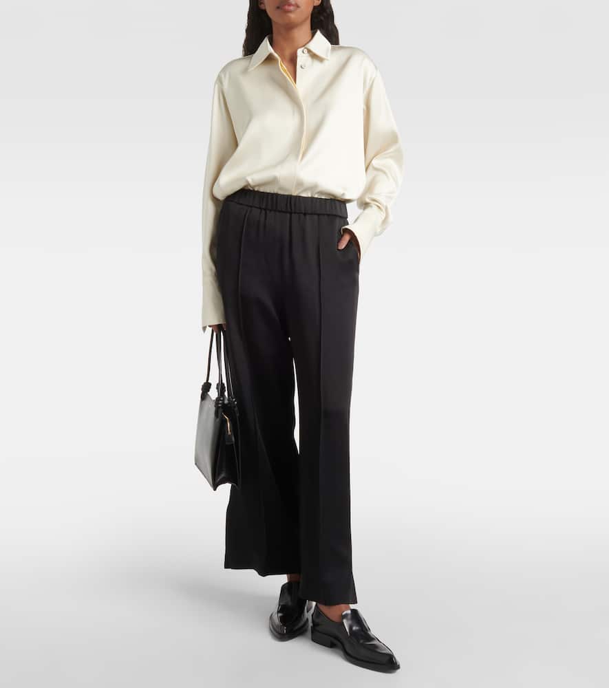 High-rise straight pants