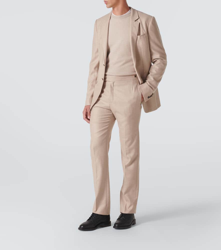 Irving wool and cashmere flannel suit jacket