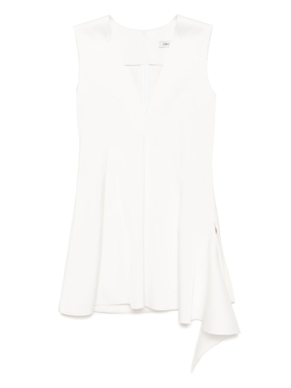 Goen.J draped V-neck sleeveless top - White