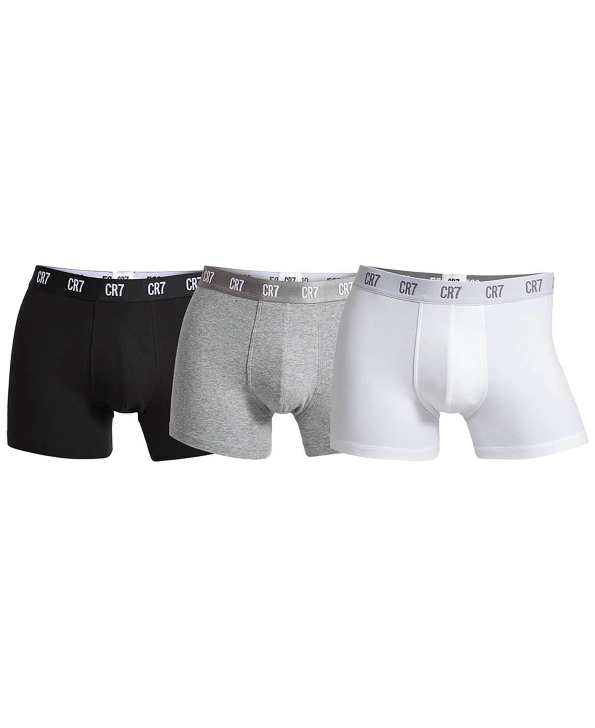 Cristiano Ronaldo Men's 3-Pk. Trunks - Black, White, and Grey