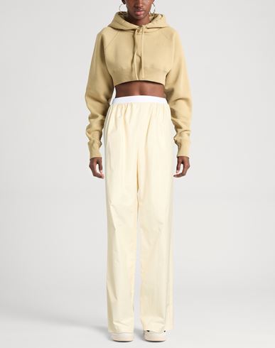 Woman Pants Pastel yellow Size 6 Polyester, Cotton