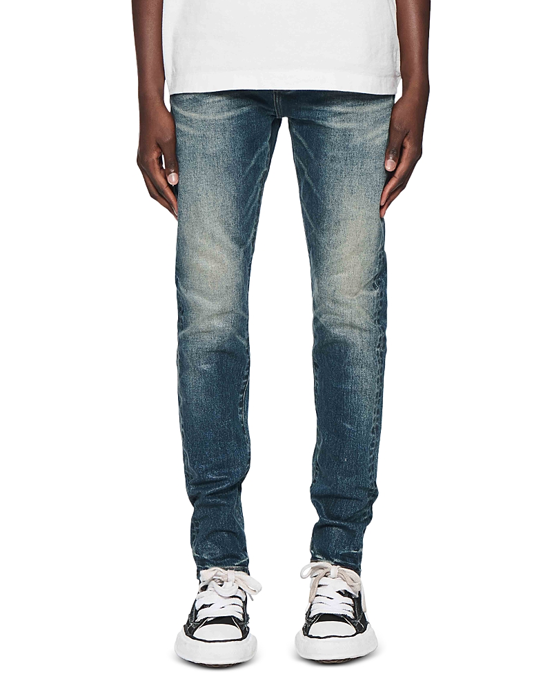 Coated Dark Tempest Skinny Fit Jeans in Dark Indigo