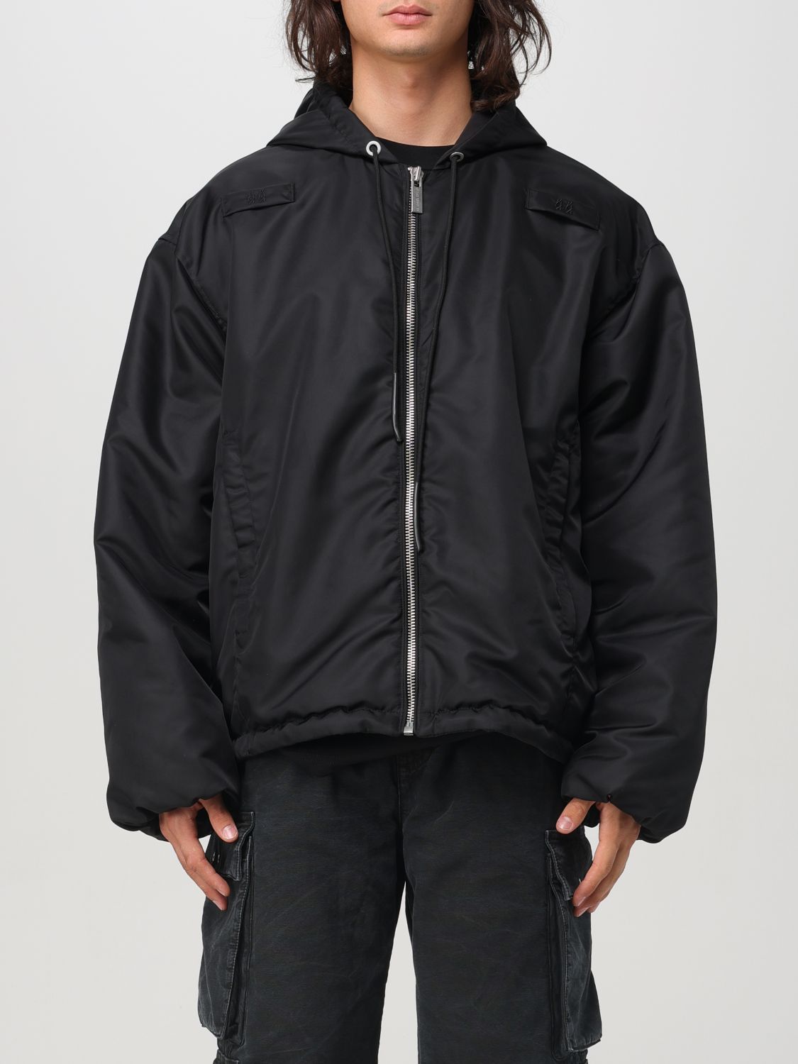 Zip-up hooded jacket - Black