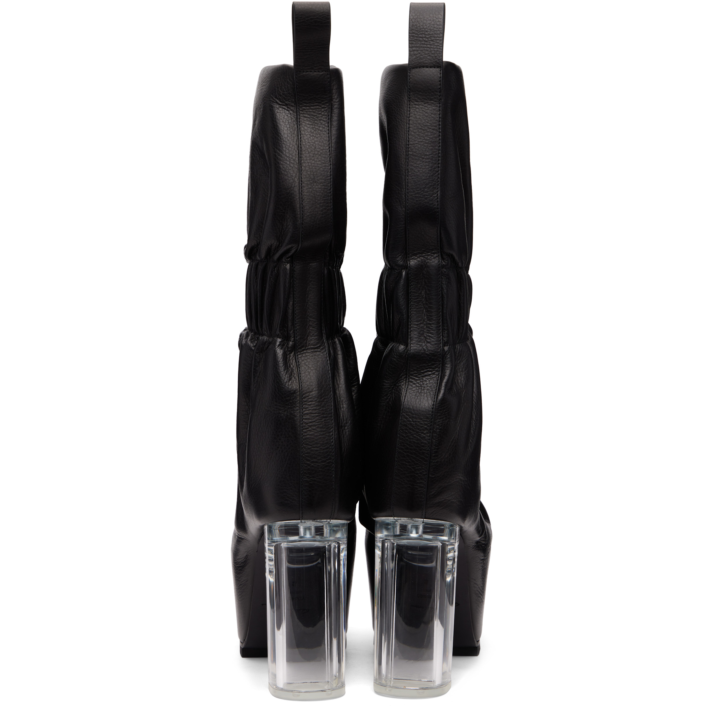 Black Temple Pull-On Cuffed Taquito Boots
