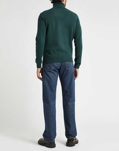 Heritage Man Turtleneck Dark green Size 40 Wool, Cashmere