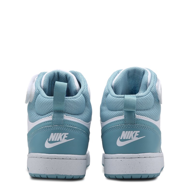 Kids' Court Borough Mid 2 High Top Sneaker Big Kid Shoes (Denim/White)