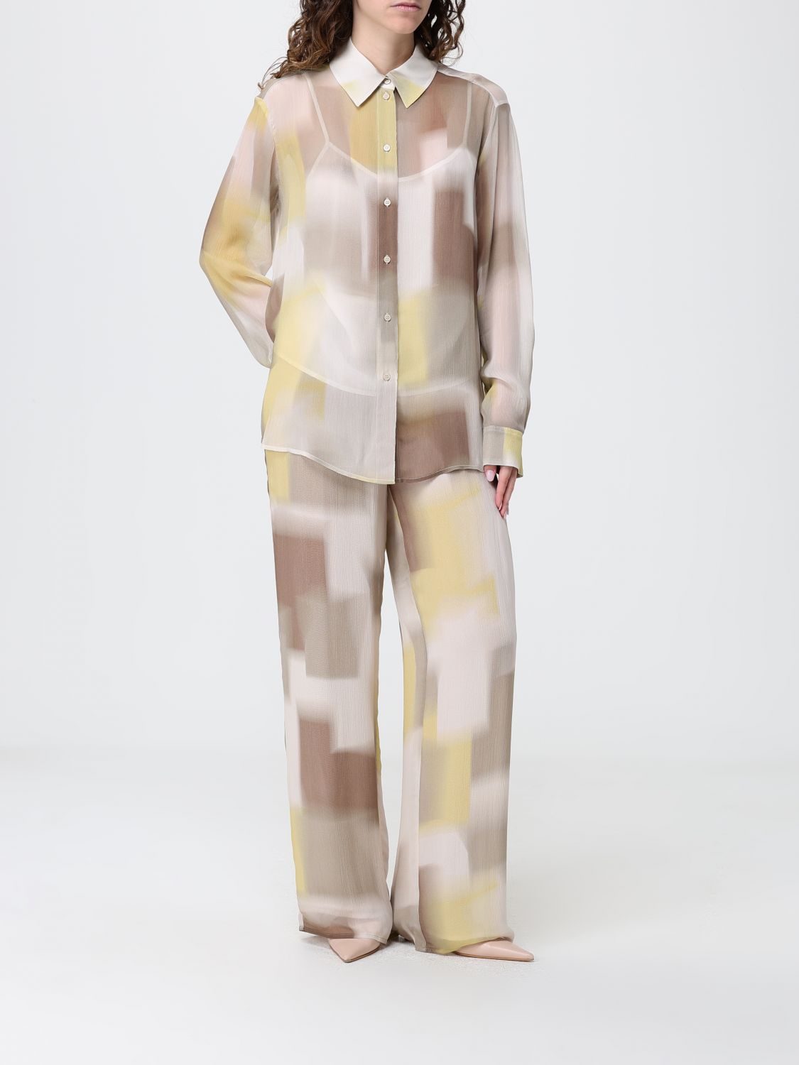 Pants Woman color Yellow