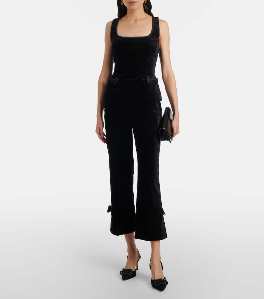 Quincy cotton velvet cropped pants