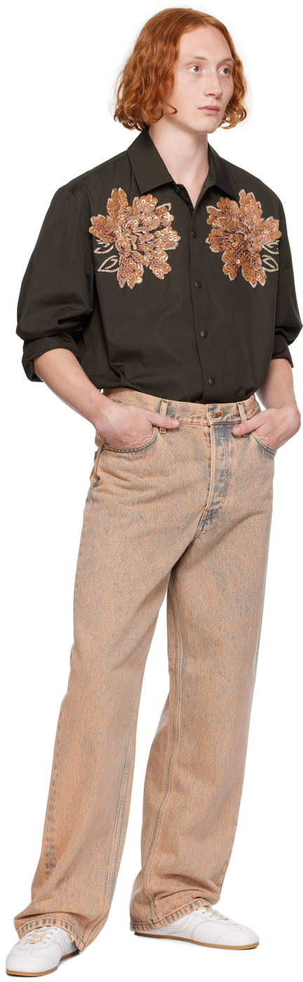 Dries Van Noten Pink Dyed Jeans