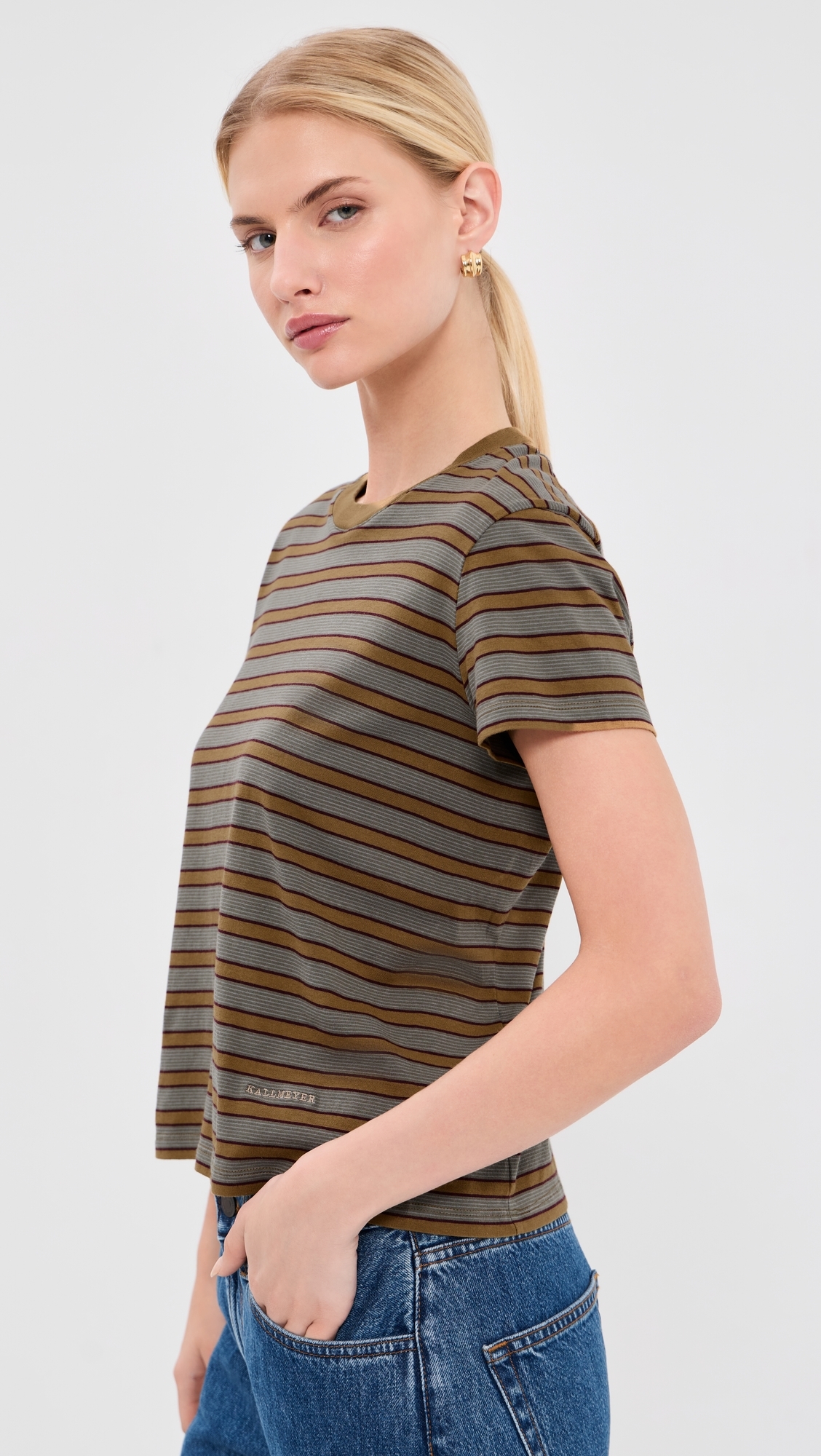 Kenzie T-Shirt Mist Stripe