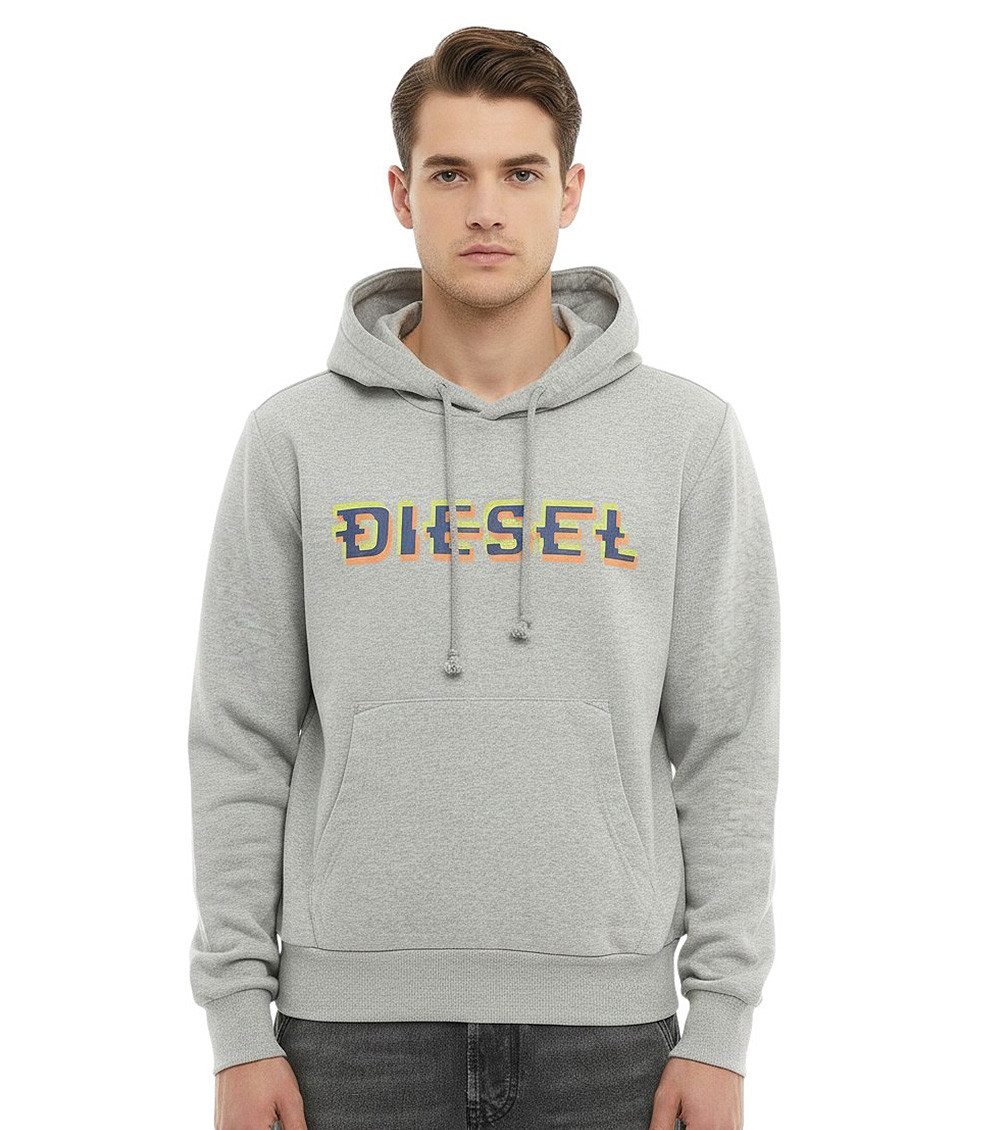 Logo-print drawstring hoodie
