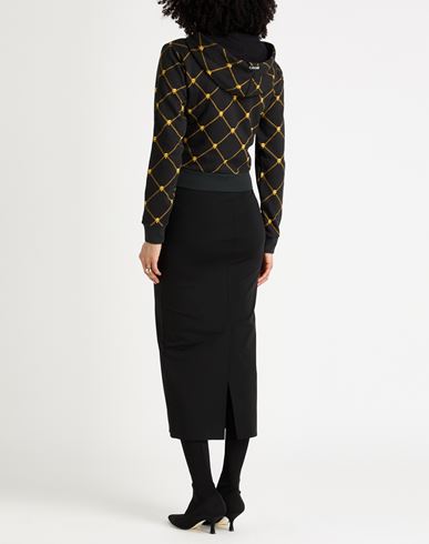 Woman Sweatshirt Black Size L Cotton, Elastane