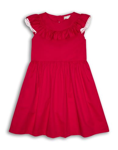 Kid Girl Kids' dress Red Size 10 Cotton, Elastane
