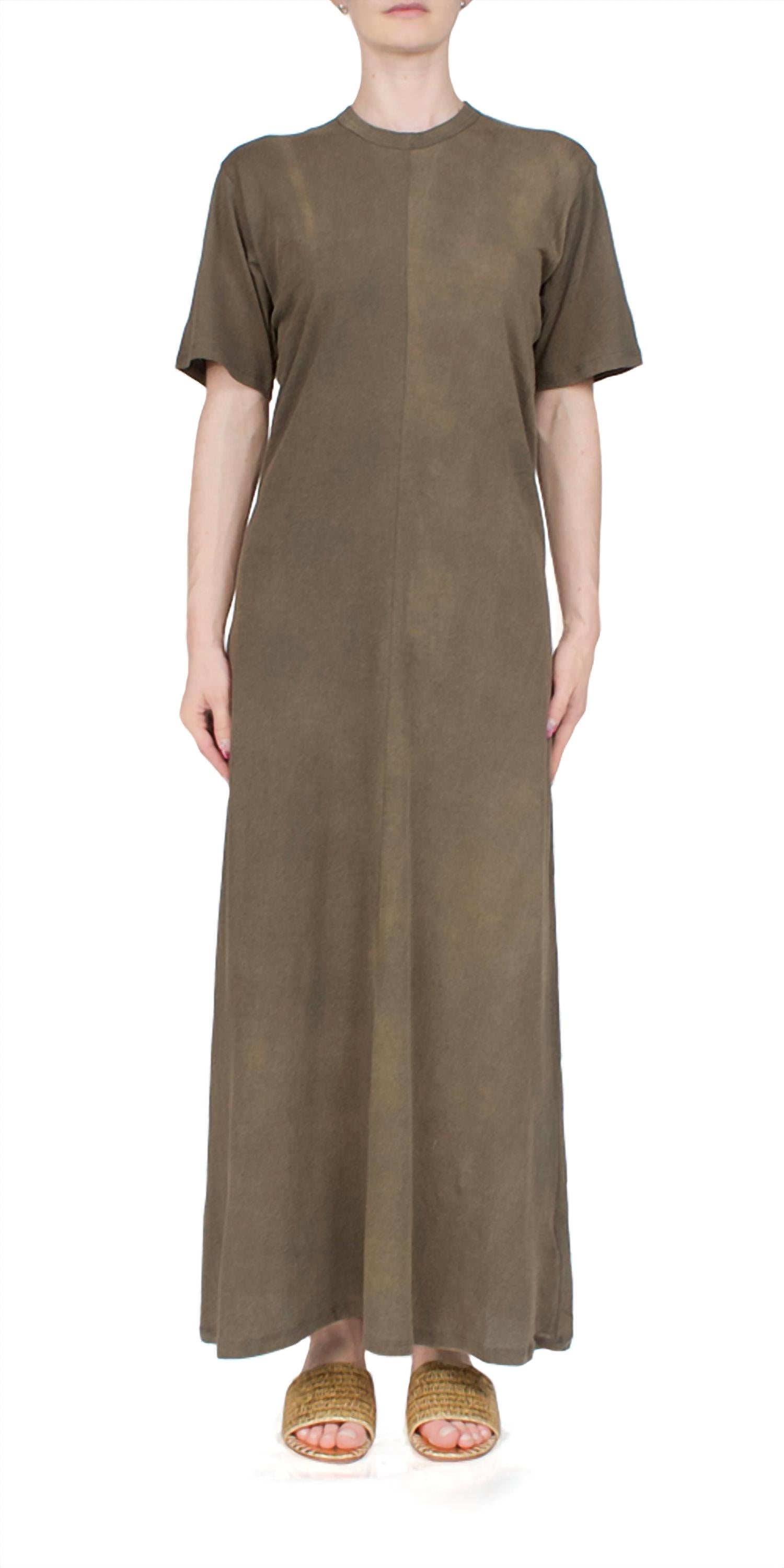 6397 | Women's Sunbleached Draped Dress In Army Green | Realry 6397 | Women's Sunbleached Draped Dress In Army Green | Realry